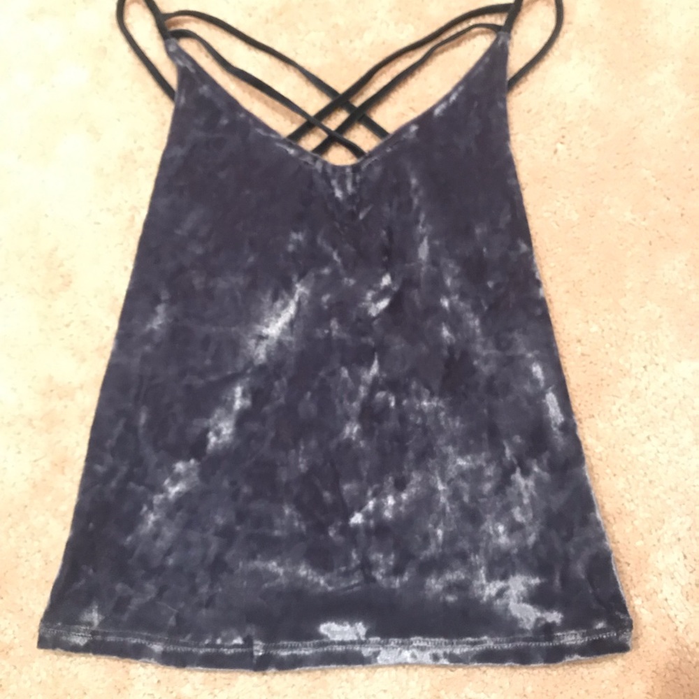 Blue Velvet Crop Top